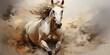 Visualize a horse with a long, flowing tail, with its graceful movements and elegant strides,