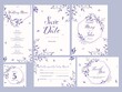 Wedding Invitation Menu Save Date Table Number Thank You Rsvp Card Decorated Leaves