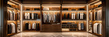 Fototapeta  - Fashion Forward Closet: A Modern Interior Design with a Spacious Wardrobe, Perfect for the Stylish Individual
