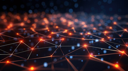 a network of glowing dots