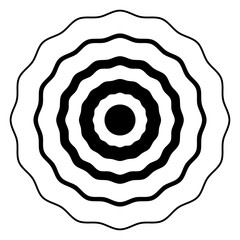 Poster - Round wavy pattern target, wavy target for shooting range