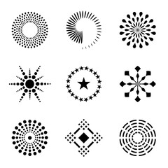 Poster - Design Elements Set. Abstract Dots Icons.