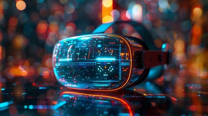 Poster - Virtual reality headset interfaced with digital holograms