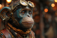 A Monkey Wearing Steampunk Goggles