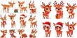 Cartoon christmas deer