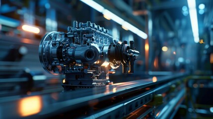Poster - A robotically scanned automotive part engine in a smart factory, a concept for Industry 4.0