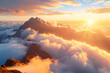 Majestic Sunrise: Mountain and Cloudscape