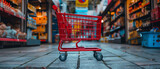 Fototapeta  - Shopping cart, retail, store, buying