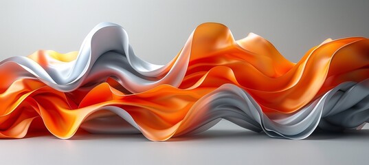 Aufkleber - Futuristic Fusion A Sculpture of Curved Lines and Vibrant Colors Generative AI
