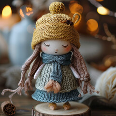 Wall Mural - Wool Knit cute Doll