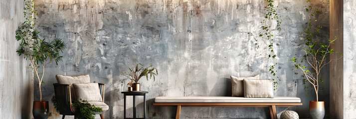 Wall Mural - Minimalist Elegance: A Modern Room That Combines Clean Lines and Natural Textures, Creating a Calm Space