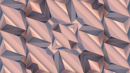 Leinwandbilder - Background with ever-changing geometric patterns. 3d rendering loop animation