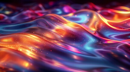 Wall Mural - Abstract colorful liquid flowing texture