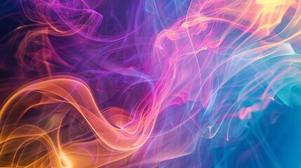 Wall Mural - Colorful abstract smoke patterns