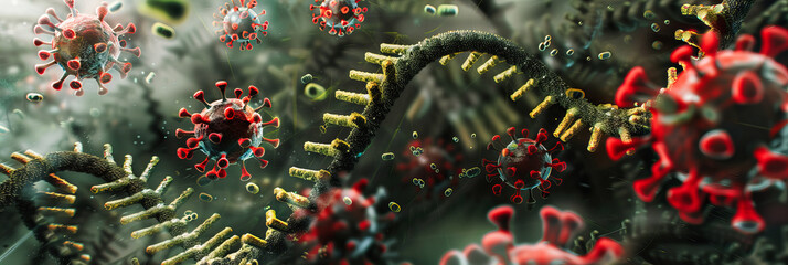 Poster - Navigating the Pandemic: A Scientific Portrait of Viral Transmission, Highlighting the Urgency of Medical Research and Public Health