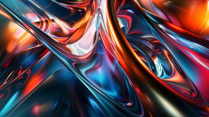 Wall Mural - Abstract liquid waves with vibrant colors