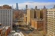 Cityscape in spring. Broadway from West 106th Street. New York City