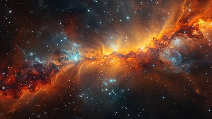 Wall Mural - Stellar nebula in deep space