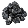 Natural wood charcoal, traditional charcoal or hard wood charcoal isolated, coal isolated on isolated, transparent, alpha background png