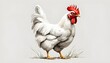 Isolate Chicken Illustration Background