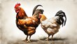 Isolate Chicken Illustration Background
