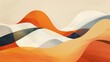 Abstract wavy design in warm colors