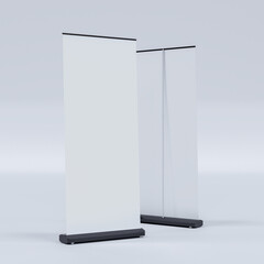 Canvas Print - empty signage stand design template. mockup display for advertising, poster, billboard or represent 