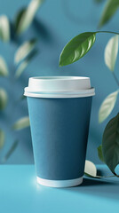 Wall Mural - a plain coffee cup for mockup product