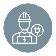 Poster - Electrician icon vector image. Can be used for Diversity.