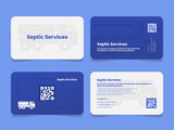 Fototapeta Dinusie - Septic service industrial pollution purification business card design template set vector