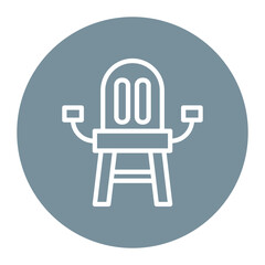 Sticker - Chair icon vector image. Can be used for Retro.