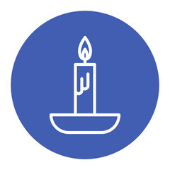 Poster - Candle icon vector image. Can be used for Carnival.