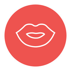 Wall Mural - Lips icon vector image. Can be used for Dermatology.