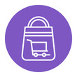 Bag icon vector image. Can be used for Online Store.