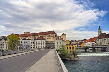 Poster - Castle Lamberg and old town Steyr Austria