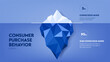 © Whale Design  - Consumer purchase behavior strategy iceberg framework infographic diagram chart illustration banner with icon vector has visible 5 percentage of conscious mind, invisible 95 percent subconscious mind.