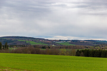 Wall Mural - Springtime rural landscape in cenrtal Europe