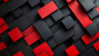 abstract square geometric black and red background
