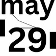 MAY 29 . Modern calendar icon .date ,day, month .Flat style calendar for the month of MAY