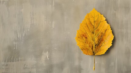 Wall Mural - Autumn leaf minimalism. Generative AI