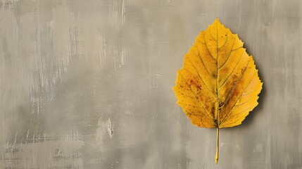 Poster - Autumn leaf minimalism. Generative AI