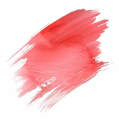 Wall Mural - Red brush strokes in watercolor isolated on the white background