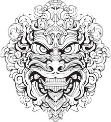 Majestic Borong Artistry Balinese Vector Graphics Cultural Symbol Borong Balinese Iconic Emblem