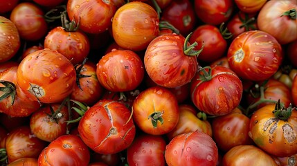 Canvas Print - Organic tomatoes. Generative AI