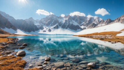 Wall Mural - lake in the mountains