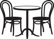 Bean Bliss Vector Icon of Coffee Table and Chair Set Frappé Fusion Elegant Coffee Set Logo Design with Vector Graphics