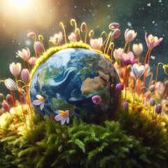 Wall Mural - international Earth Day concept