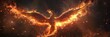 Fiery Phoenix Rising A Blazing Firebird in the Sky Generative AI