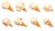 selection of vanilla ice cream balls 