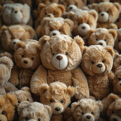 A picture of a lot of teddy bears 